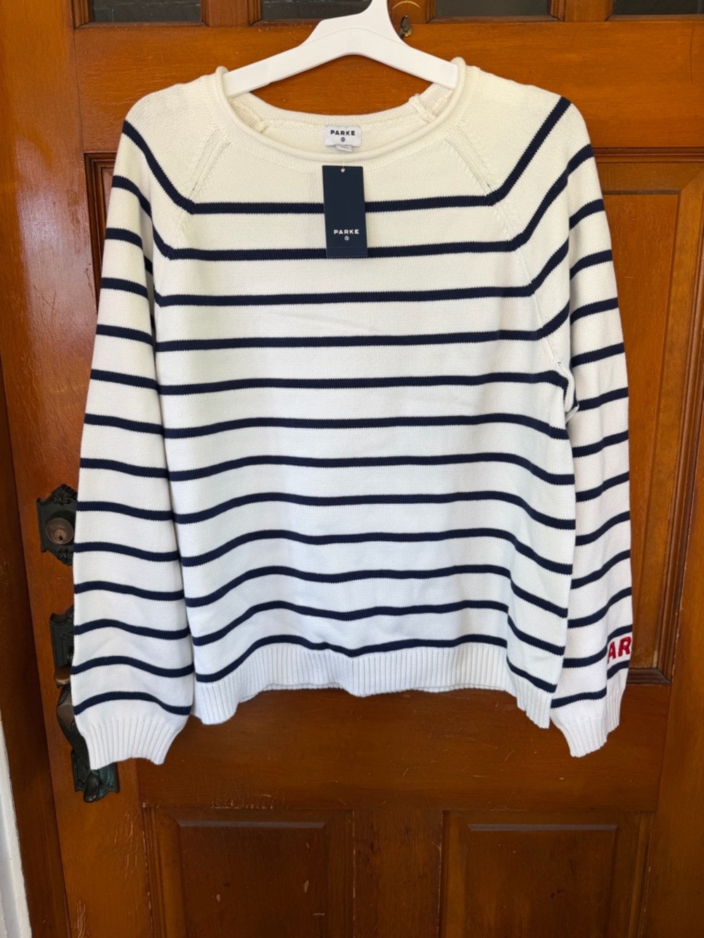 PARKE X TARGET Rollneck Striped Pullover Navy Blue Sweater Knit Sz XXL